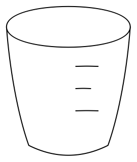 Medication cup from the aged-care shape library