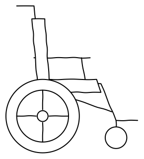 Wheelchair from the aged-care shape library