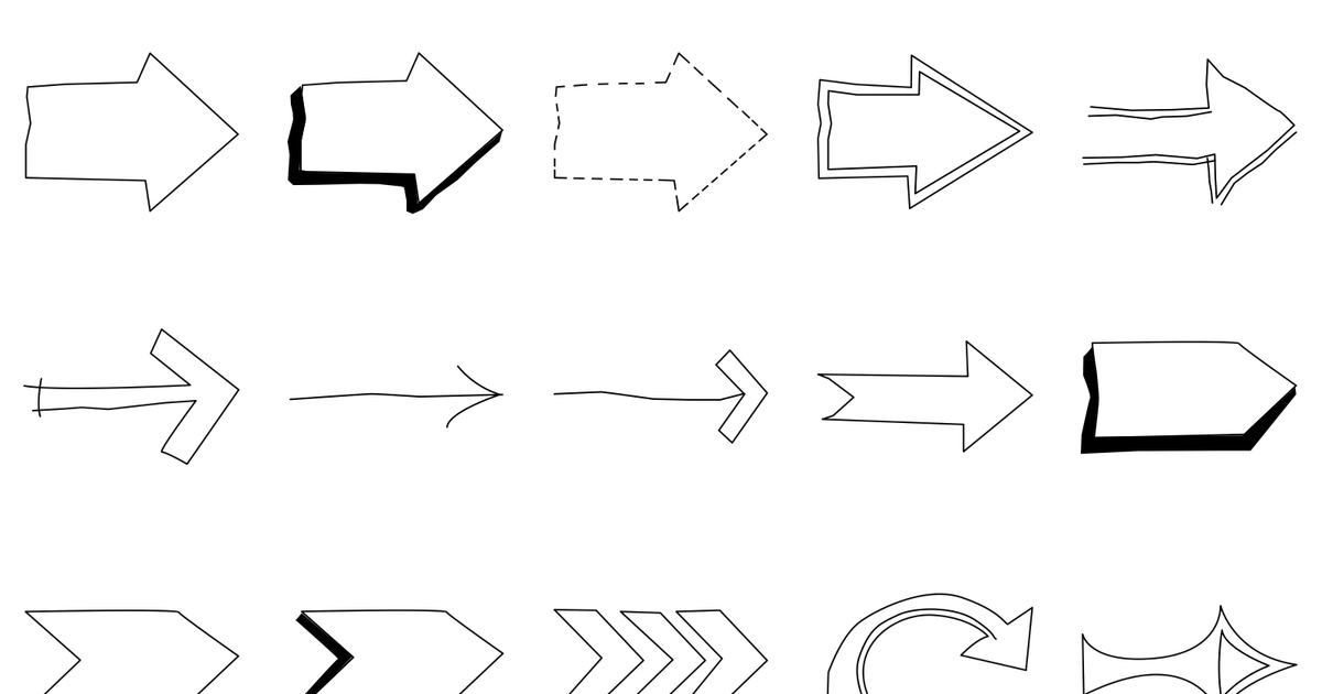 A selection of shapes from Arrows