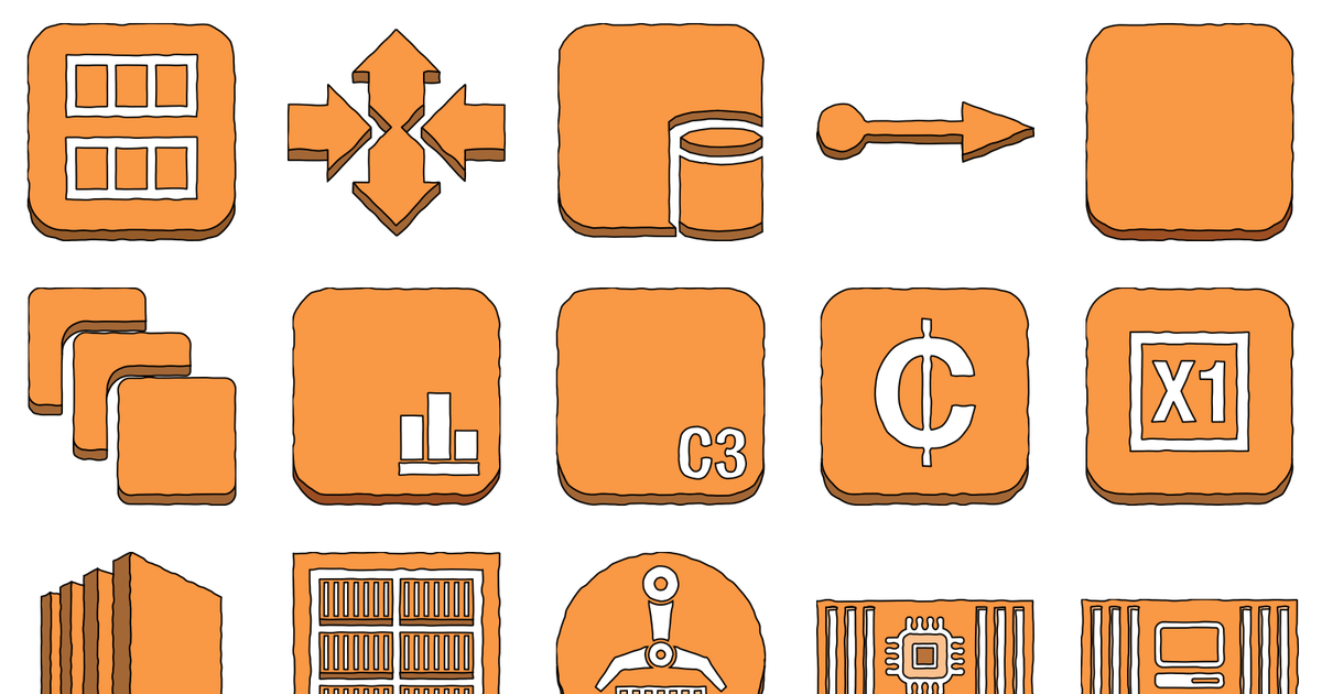 A selection of shapes from AWS Compute