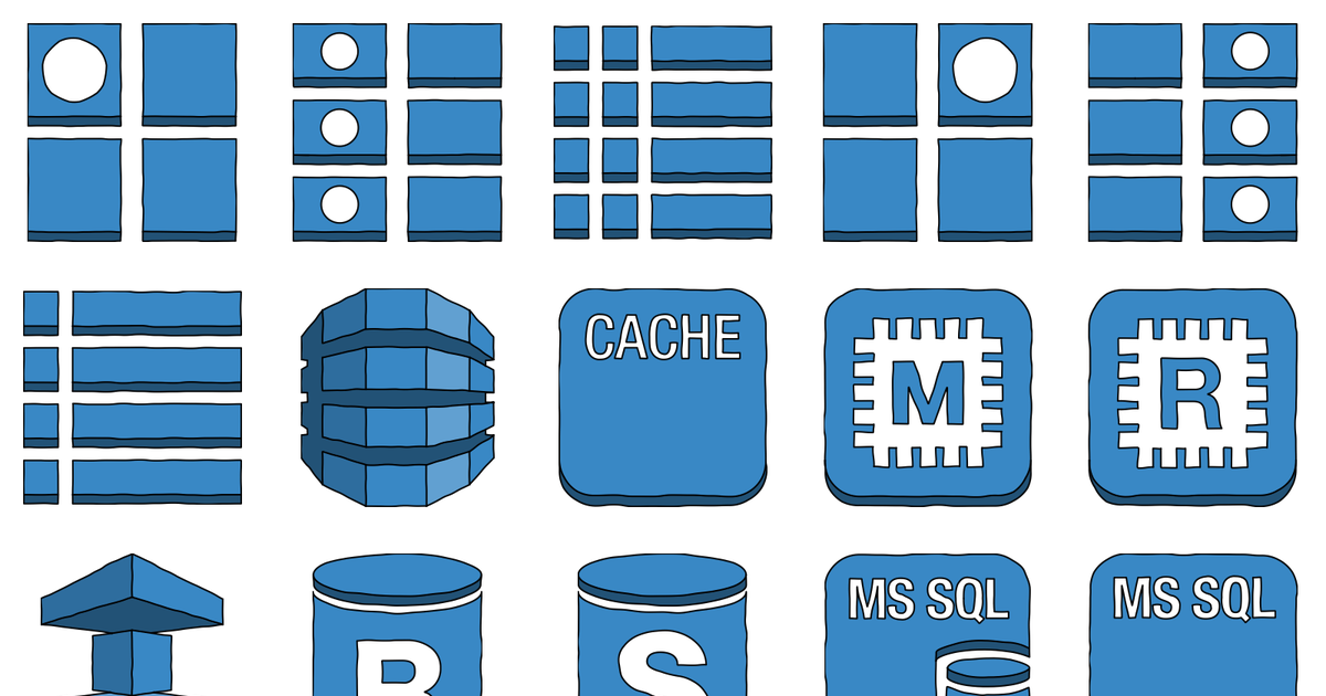 A selection of shapes from AWS Database