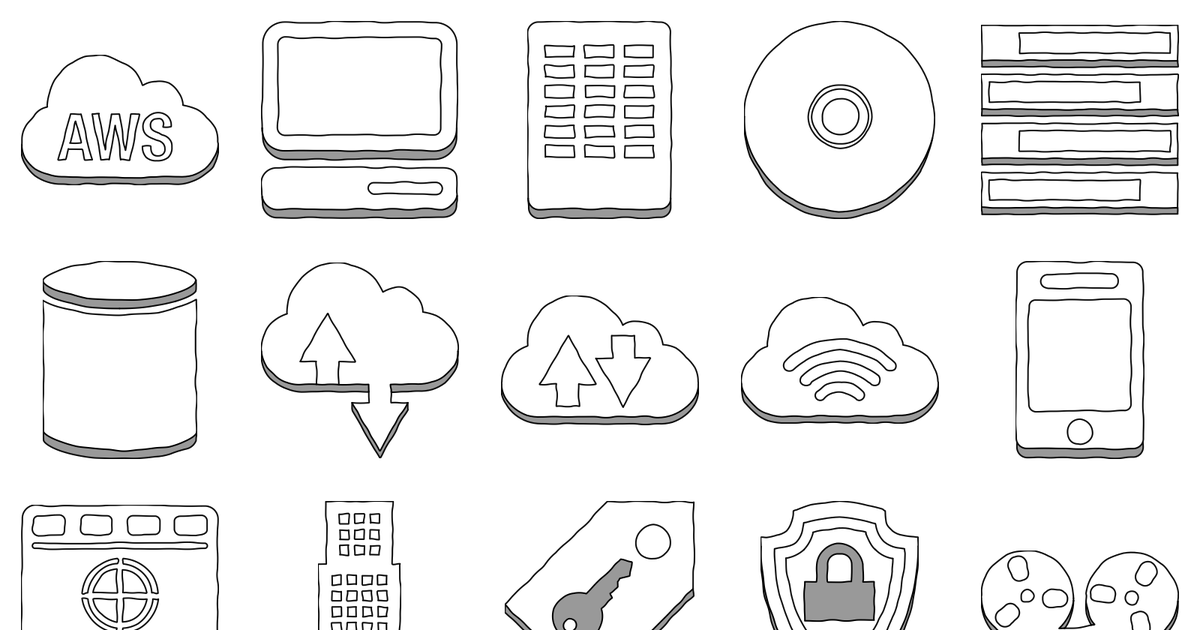 A selection of shapes from AWS General