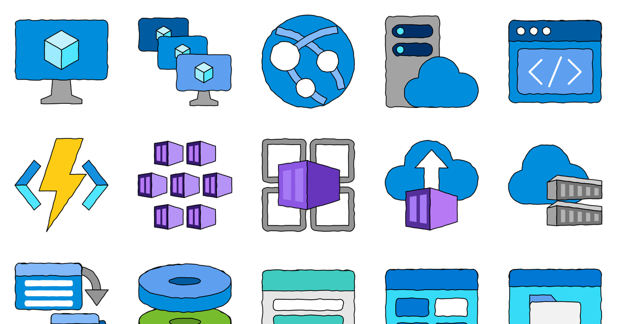 A selection of shapes from Azure