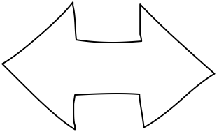 Two-Sided Arrow from the Basic shape library