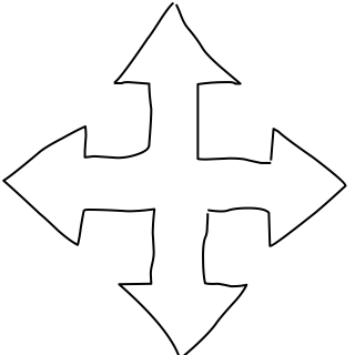 Arrow Cross from the Basic shape library
