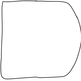 Rectangle With One Curved Side from the Basic shape library