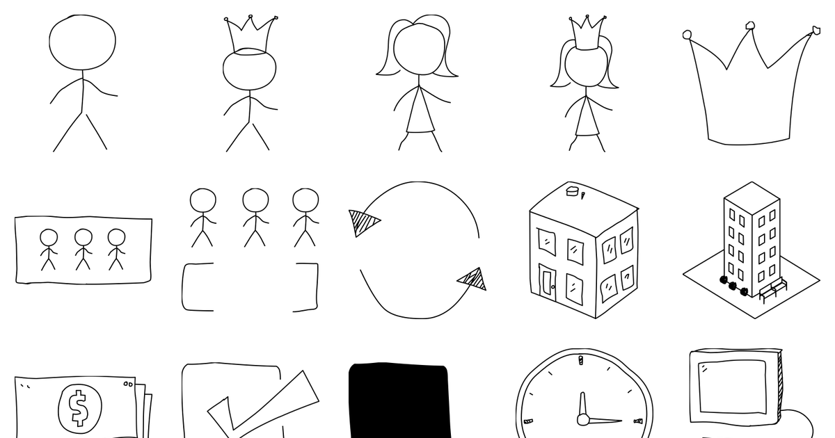 A selection of shapes from Biz
