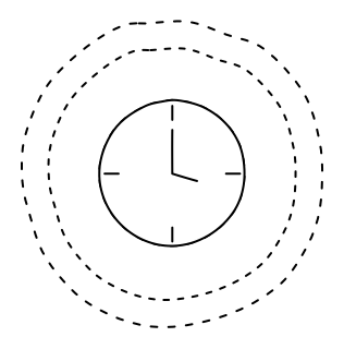 Timer intermediate event, catching, non-interrupting from the BPMN shape library