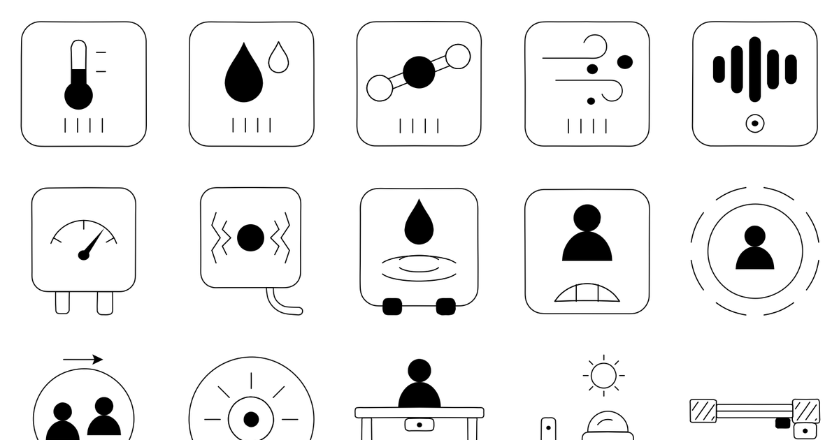 A selection of shapes from Building Monitoring