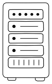 Server Rack from the Building Monitoring shape library