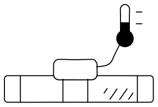 Pipe Temperature Probe from the Building Monitoring shape library