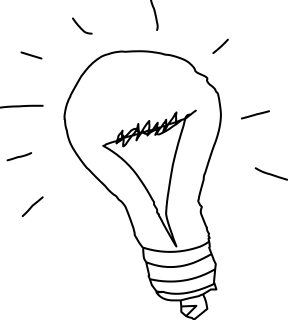 Lightbulb from the Communication shape library