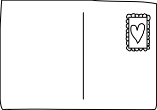 Blank Postcard from the Communication shape library