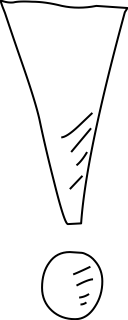 Exclamation Mark from the Communication shape library