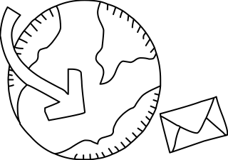 Globe With Mail from the Communication shape library