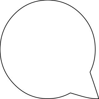 Round Speech Bubble from the Communication shape library