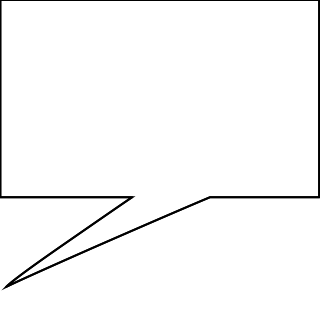 Square Speech Bubble 2 from the Communication shape library