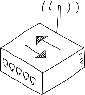 Wireless Router from the Computers/Networks shape library
