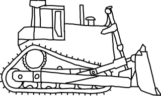 Bulldozer from the Construction shape library