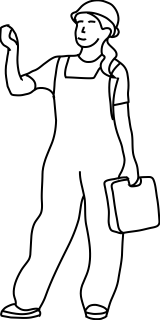 Construction Worker (woman) from the Construction shape library