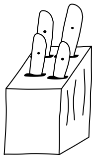 Knife Block from the Cooking #1 shape library
