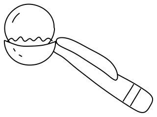Ice Cream Scoop from the Cooking #1 shape library