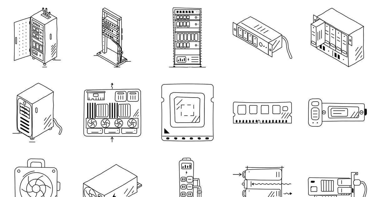 A selection of shapes from Data Centers and Networking