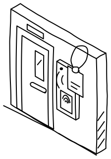 Access Control Reader from the Data Centers and AI shape library