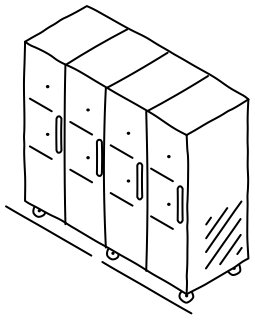 Rack Row from the Data Centers and AI shape library