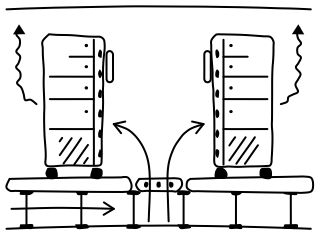 Hot and Cold Aisles from the Data Centers and AI shape library