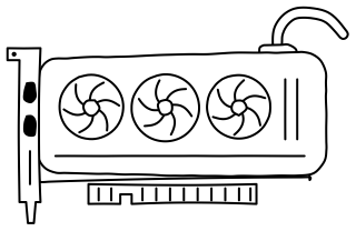 GPU Card from the Data Centers and AI shape library