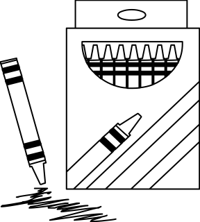 Crayons from the Education shape library