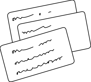 Note Cards from the Education shape library