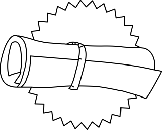 Diploma from the Education shape library
