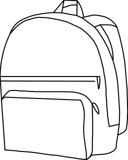Backpack from the Education shape library