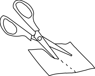 Scissors from the Education shape library