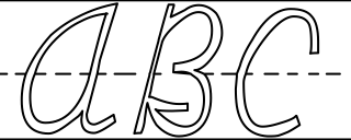 ABC Cursive from the Education shape library