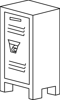 Locker from the Education shape library