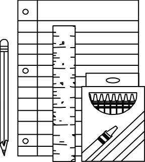 School Supplies from the Education shape library