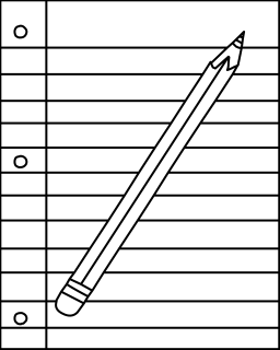 Pencil And Paper from the Education shape library