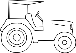 Tractor from the Farm shape library