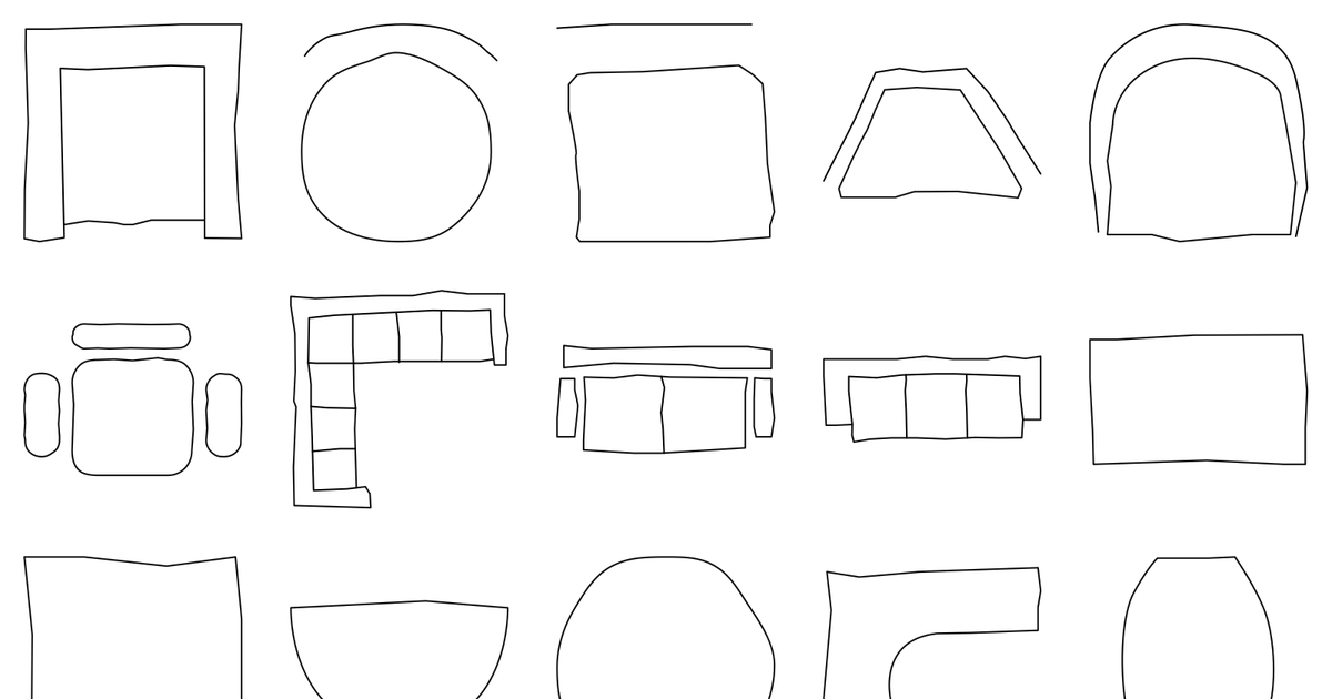 A selection of shapes from Furniture