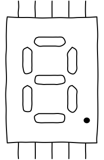 Seven-Segment Display from the Hobby Electronics Notebook shape library