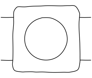 Push Button (Top View) from the Hobby Electronics Notebook shape library