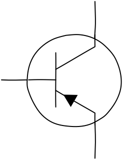 PNP Transistor from the Hobby Electronics Notebook shape library