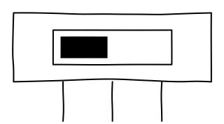 Slide Switch (Top View) from the Hobby Electronics Notebook shape library