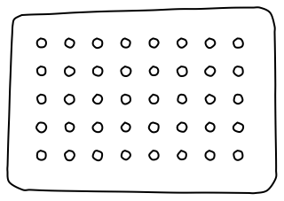 Perfboard from the Hobby Electronics Notebook shape library