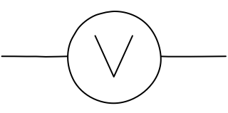 Voltmeter from the Hobby Electronics Notebook shape library