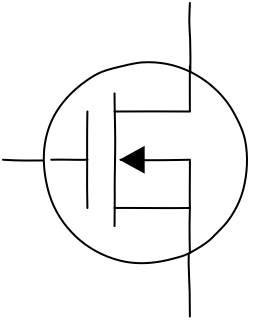 MOSFET from the Hobby Electronics Notebook shape library
