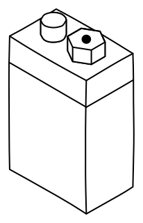 Nine-Volt Battery from the Hobby Electronics shape library